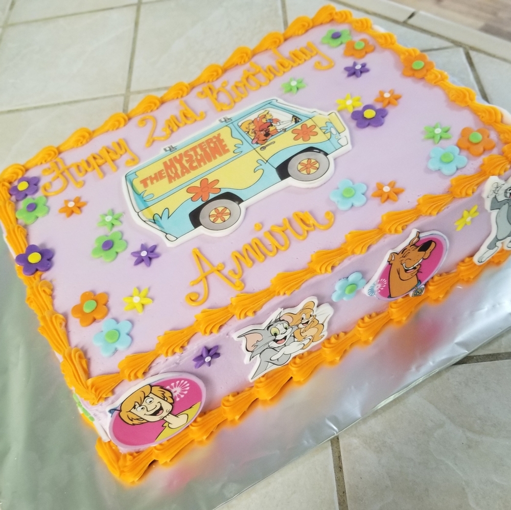 Handmade Fondant Scooby Doo Inspired Cake Topper Set